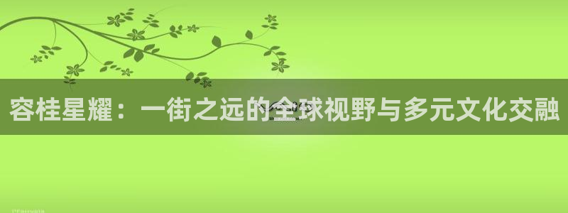 今年会下大雪：容桂星耀：一街之远的全球视野与多元文化交融